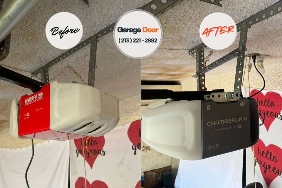 Before and after: garage door repair Orwigsburg, PA